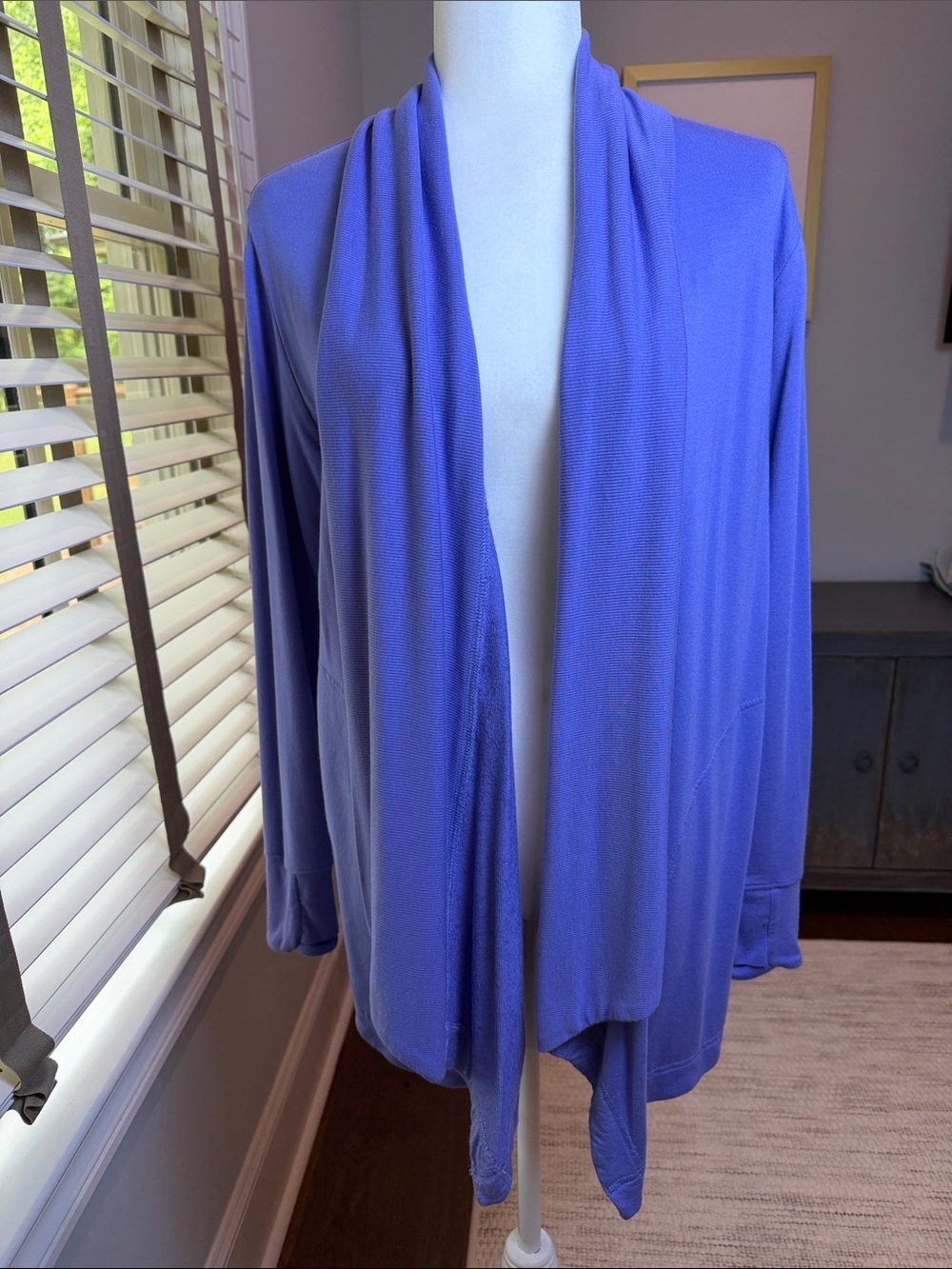 Athleta Pranayama Purple Draped Open-Front Wrap Cardigan. Size Small.